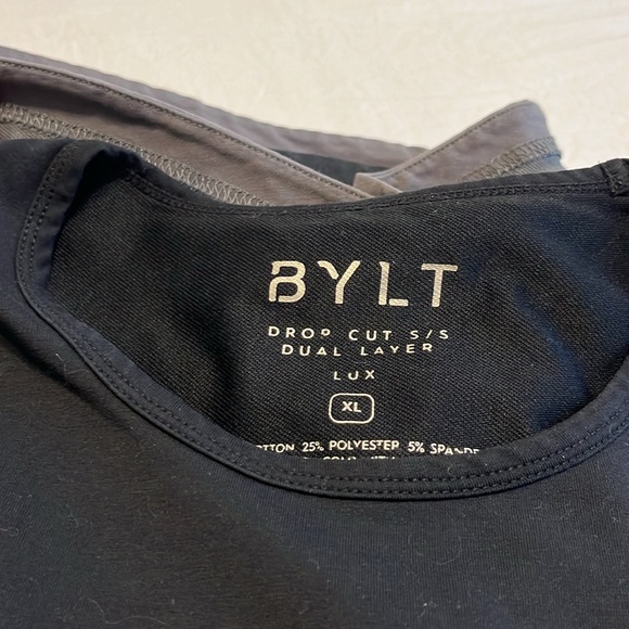 BYLT Black Men's XL Drop Cut Shirt - Picture 2 of 5